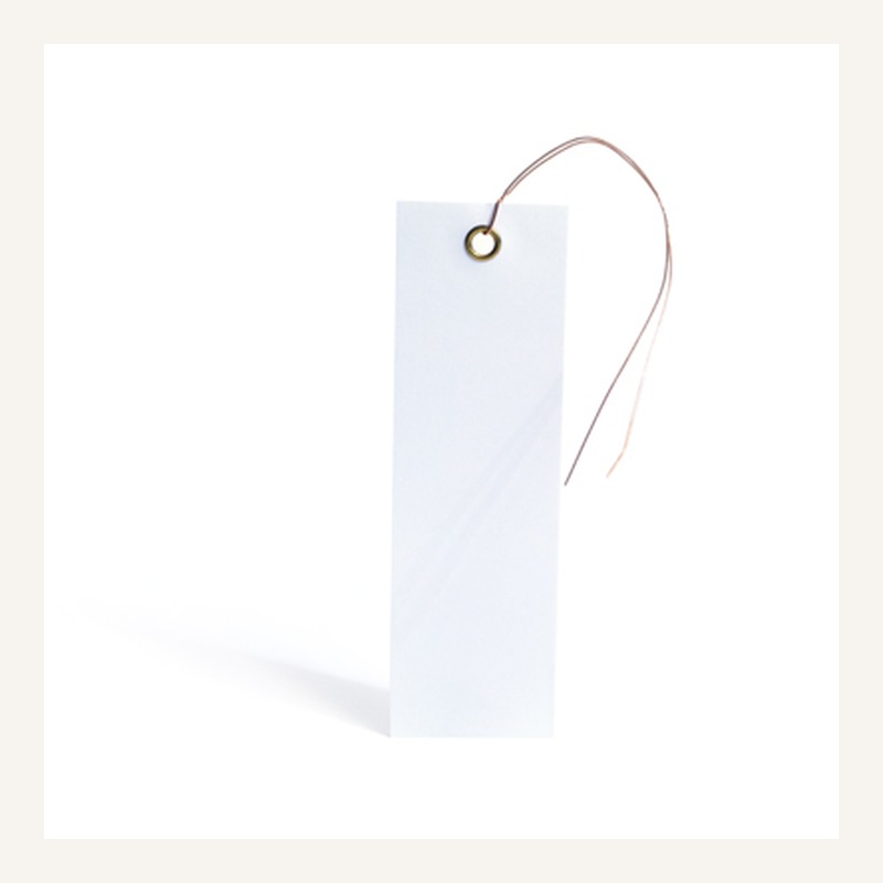 White Hang Tag with string and metal eyelet