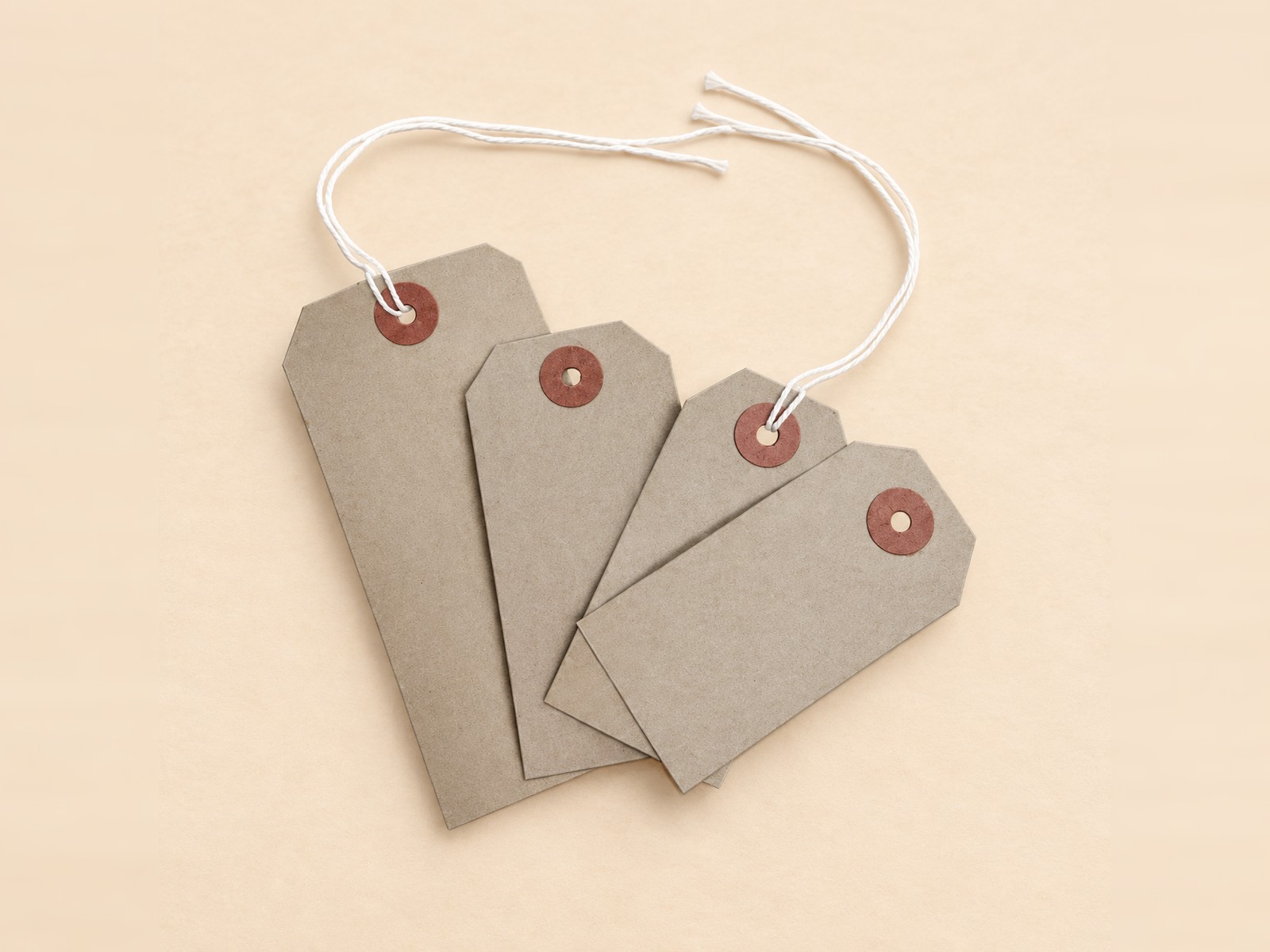 Manila Hang Tags with string