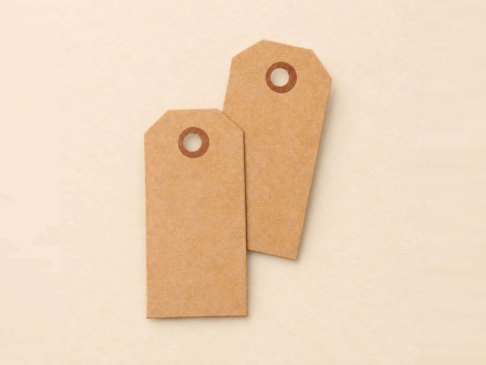 Kraft Hang Tags with reinforced eyelet