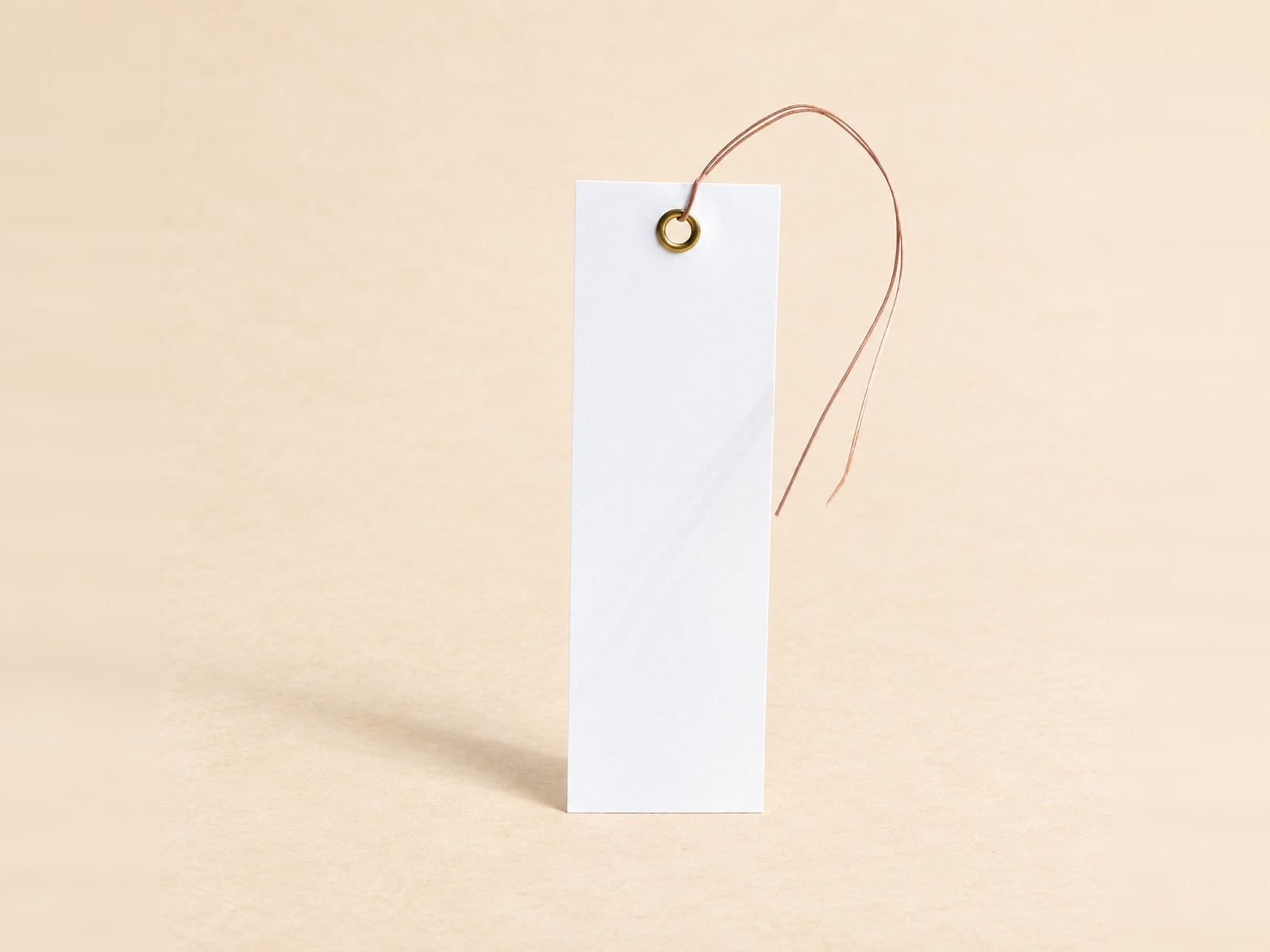 White Hang Tag with metal eyelet