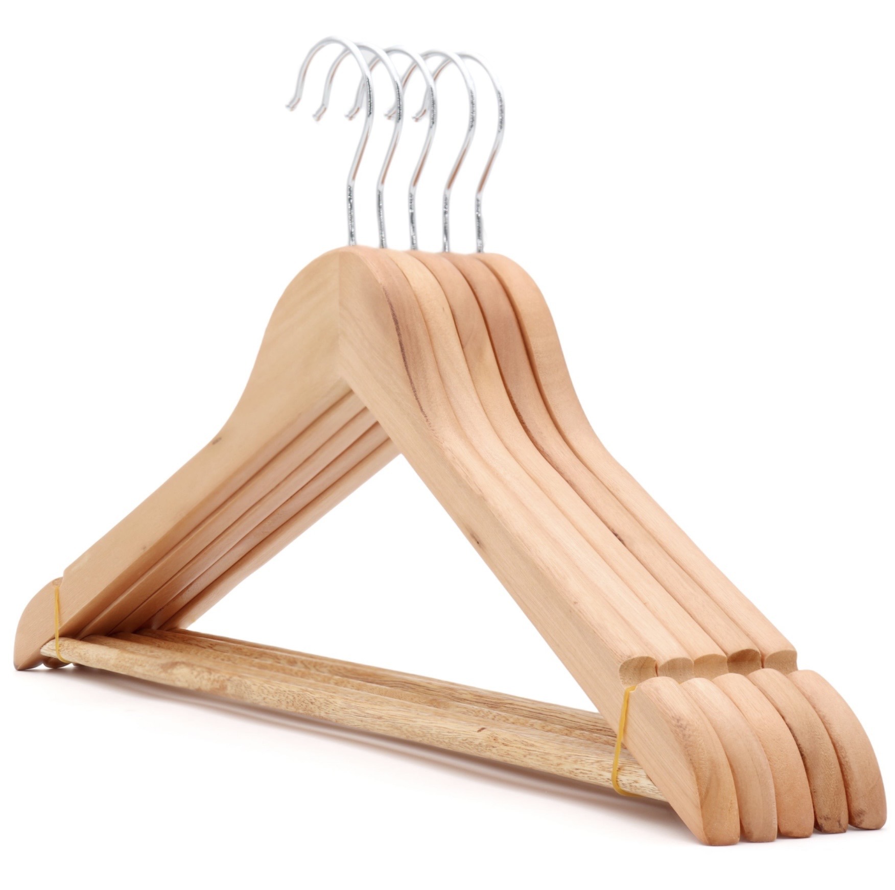 Cedar wood Hangers with trouser bar