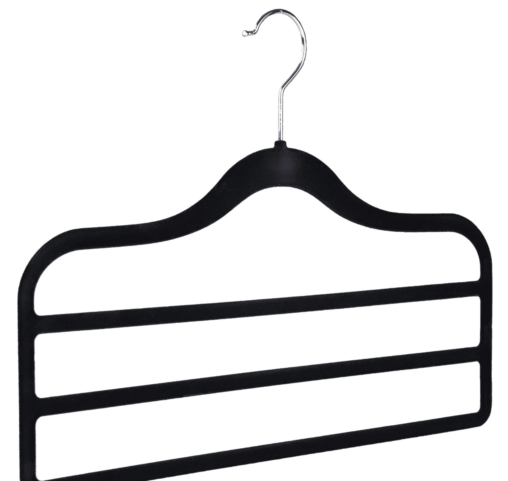 Black velvet multi-bar Hanger