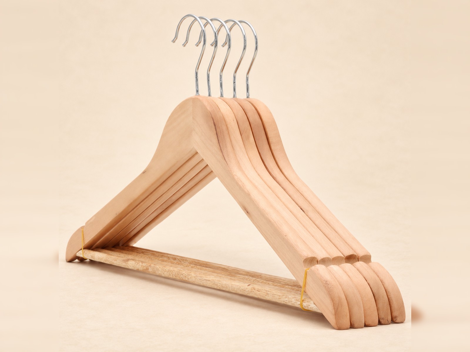 Cedar wood Hangers with trouser bar