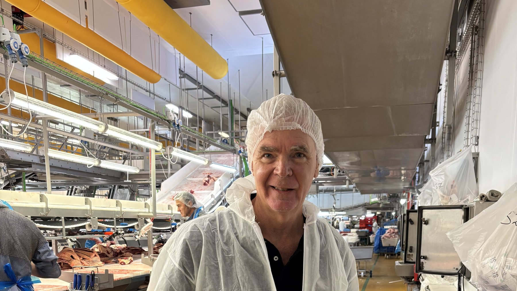 On a meat processing line