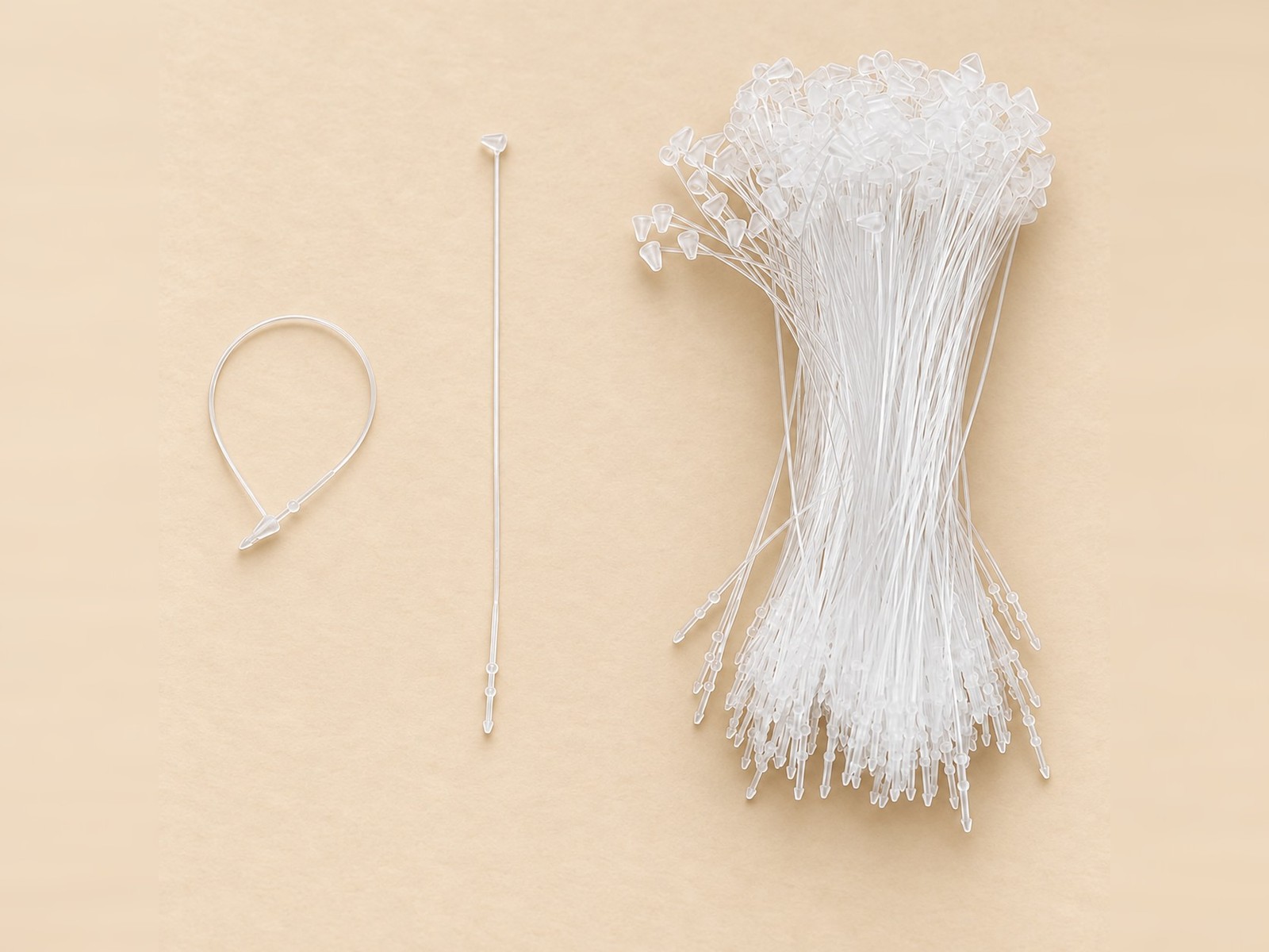 Clear Loop Fasteners — loop, single and pack