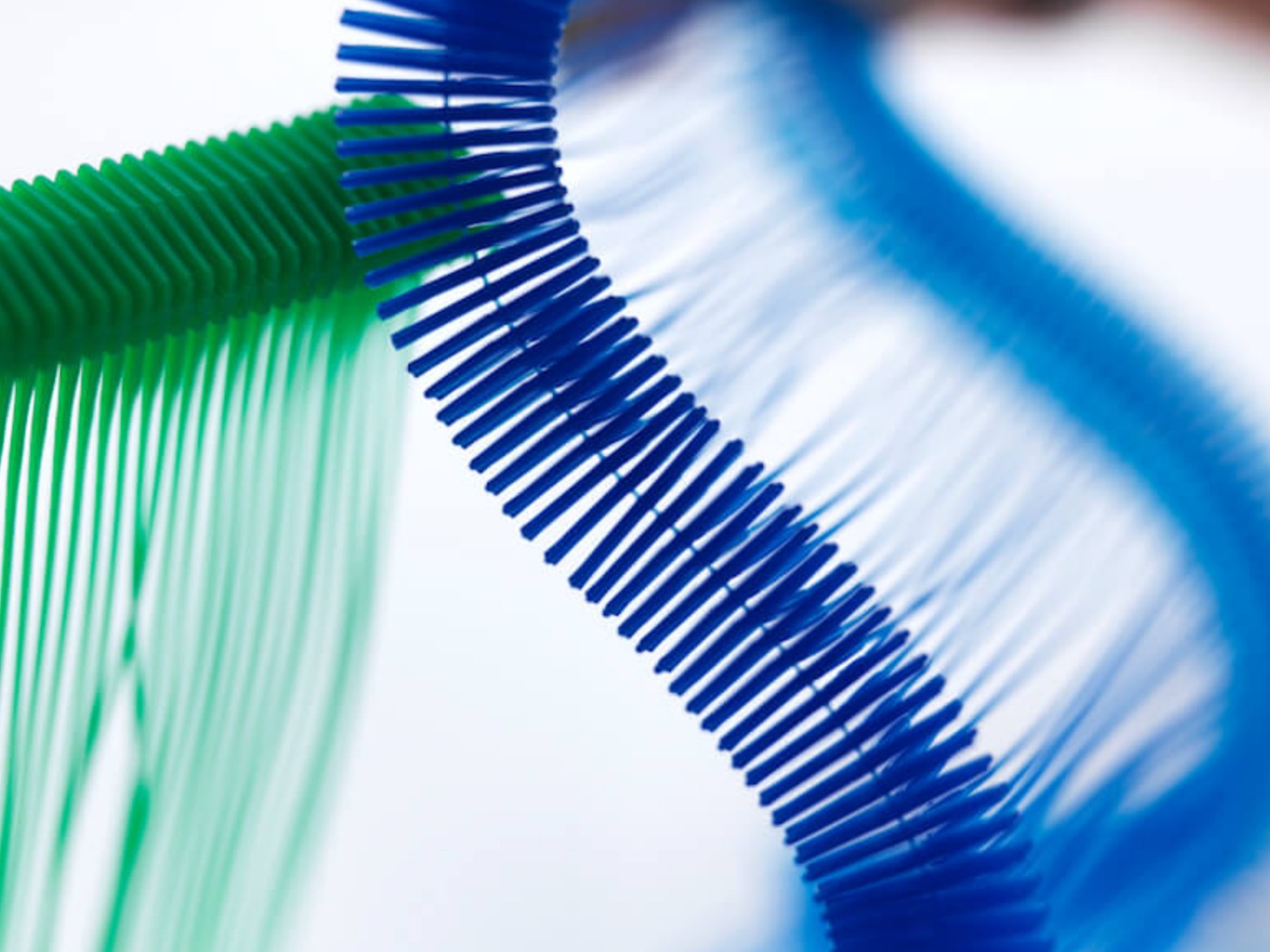 Green and blue Tag Pin arrays