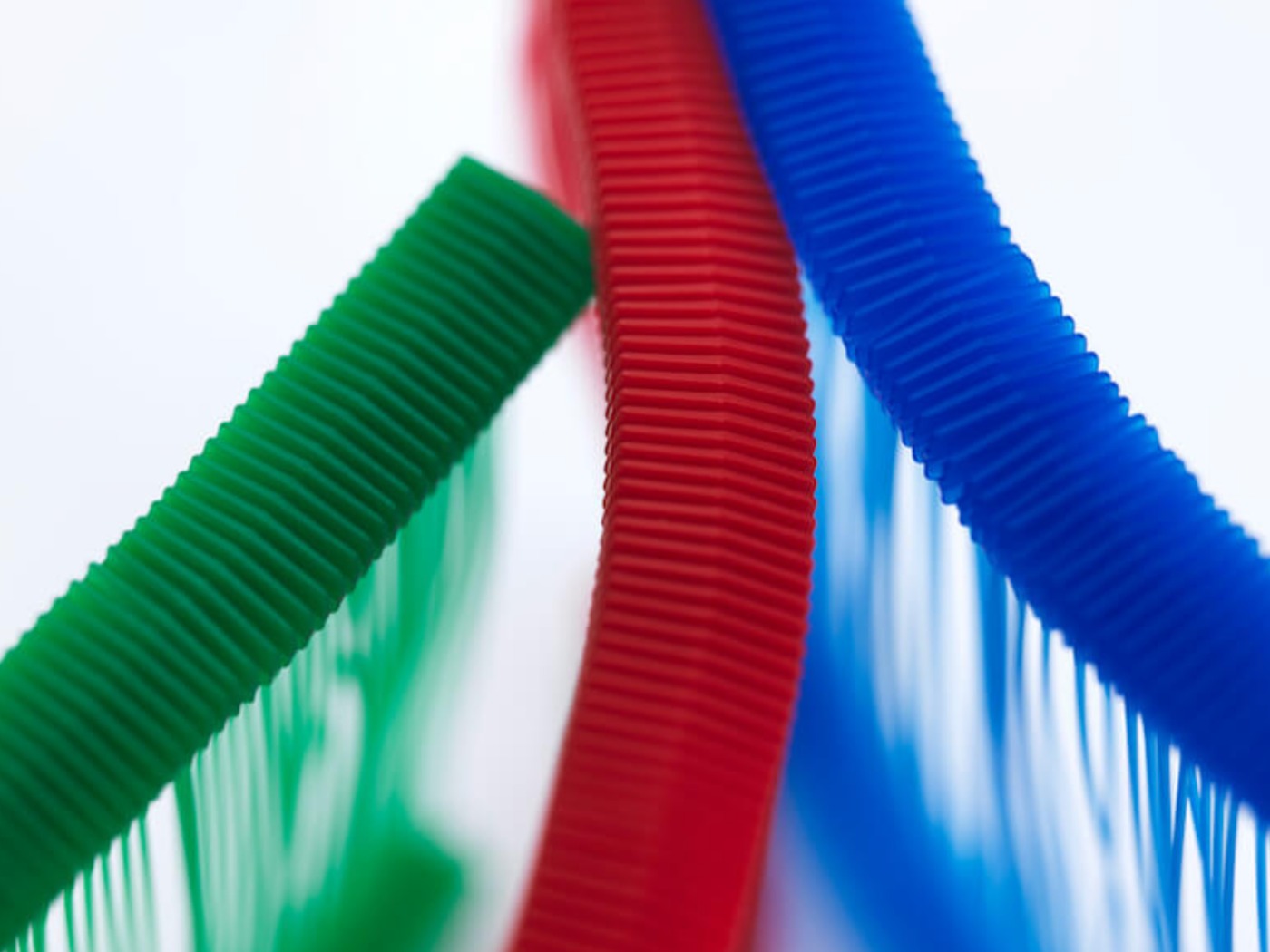 Green, red and blue Tag Pin strips