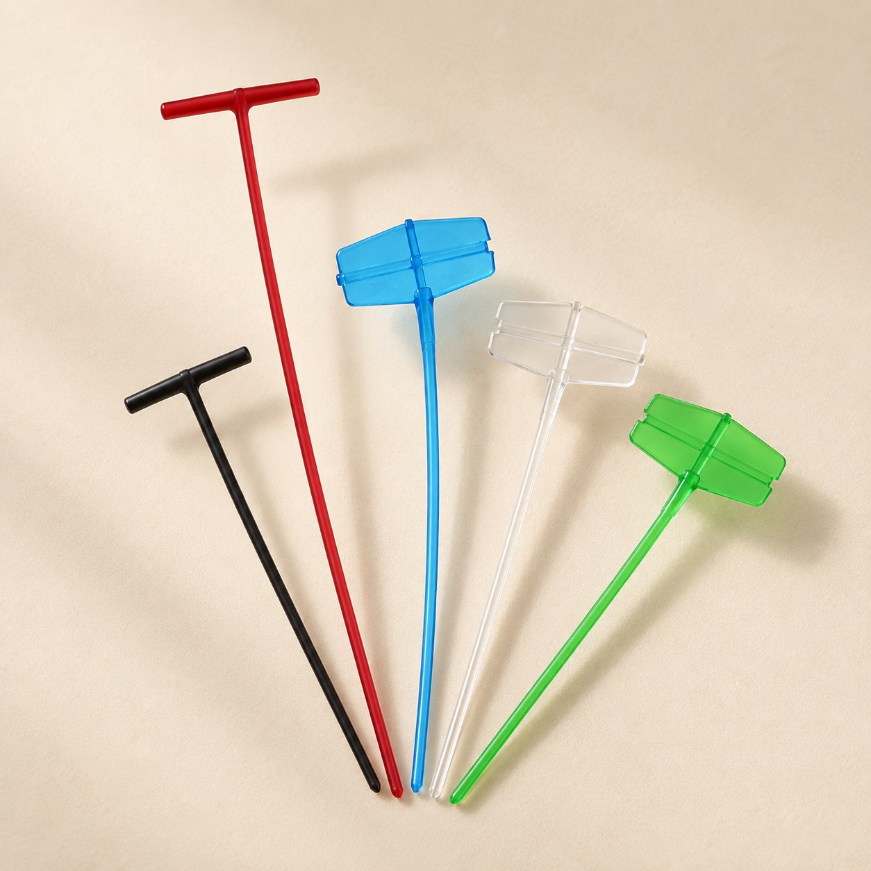 Tag Pins — T-end and paddle styles in colour