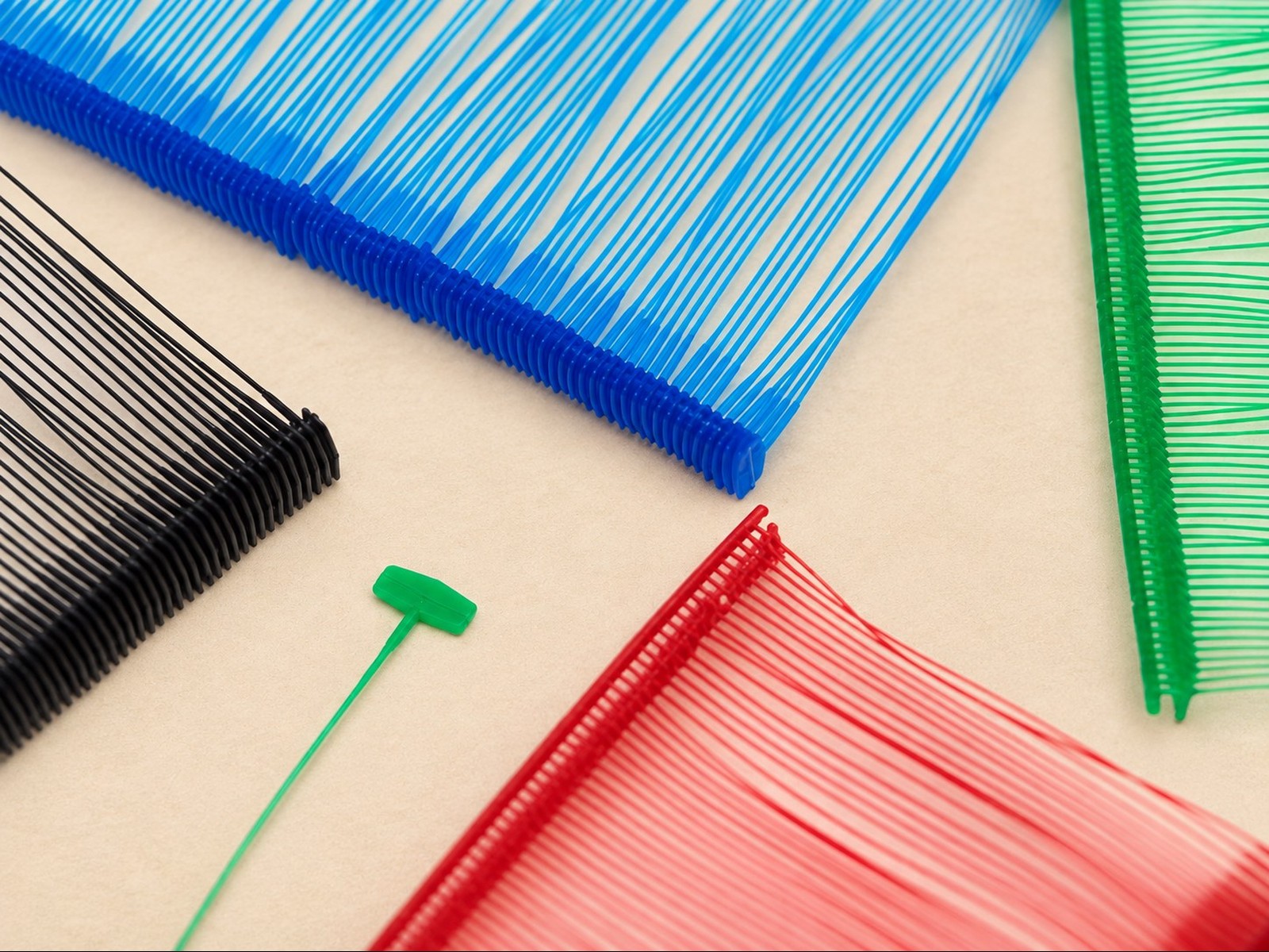 Tag Pins in blue, green, red and black