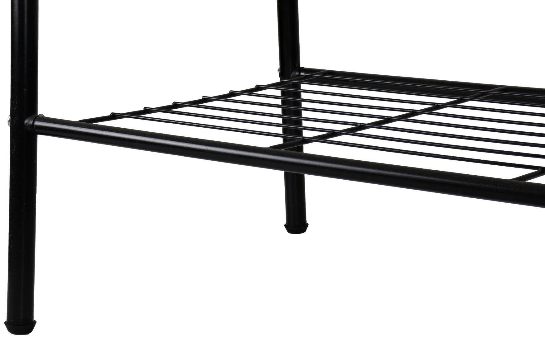 Wire shelf on a Clothing Rack