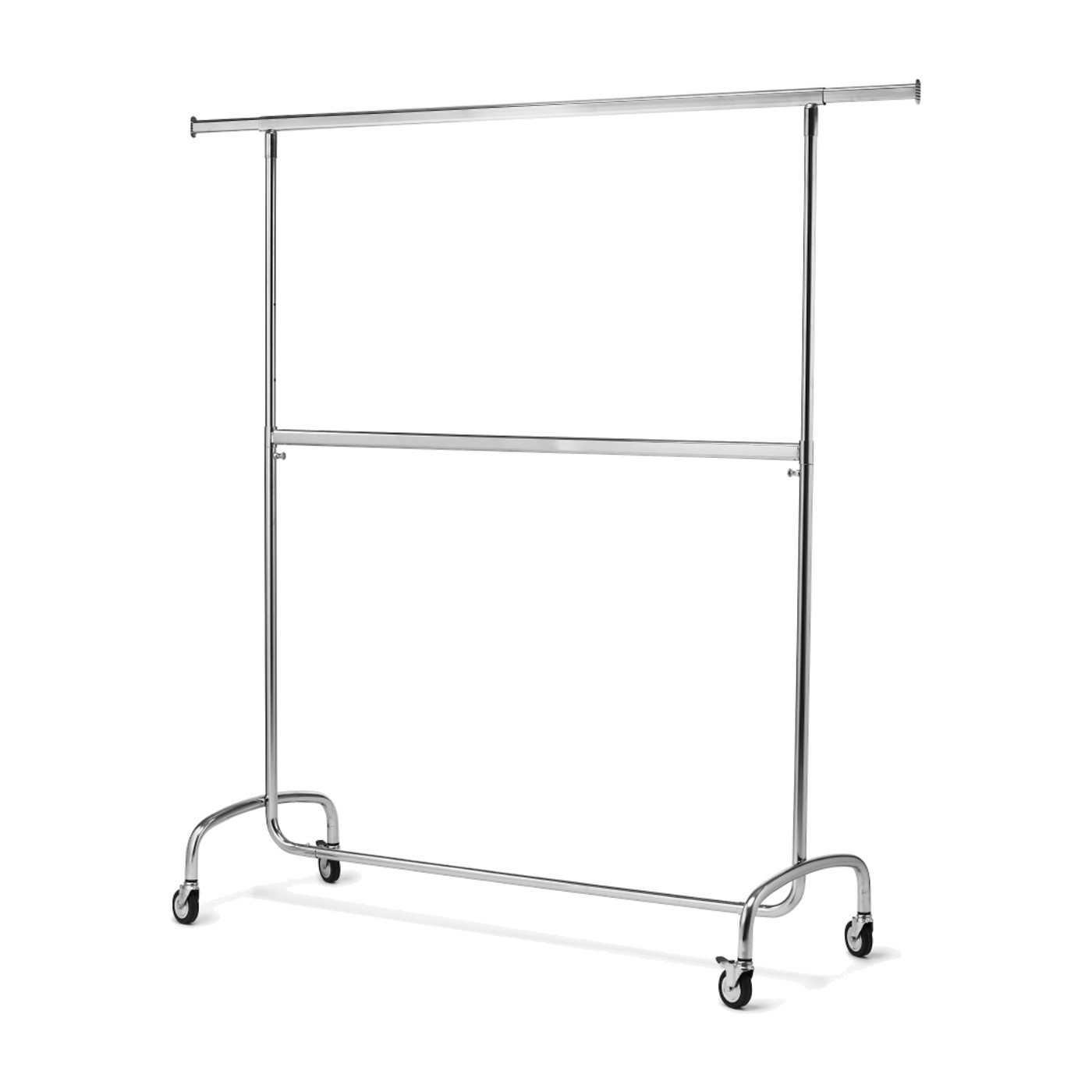 Chrome Clothing Rack with lower rail