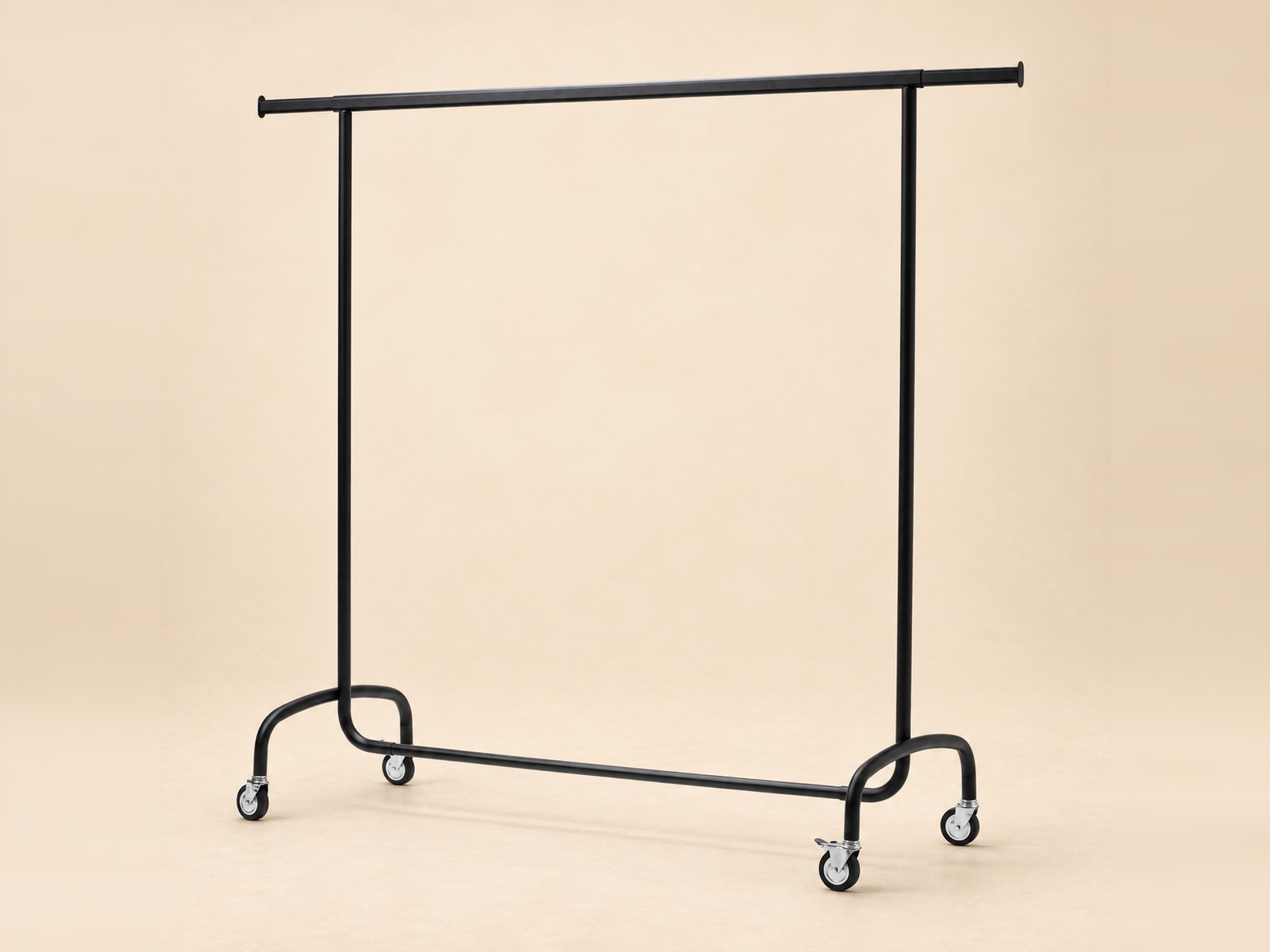 Black rolling Clothing Rack