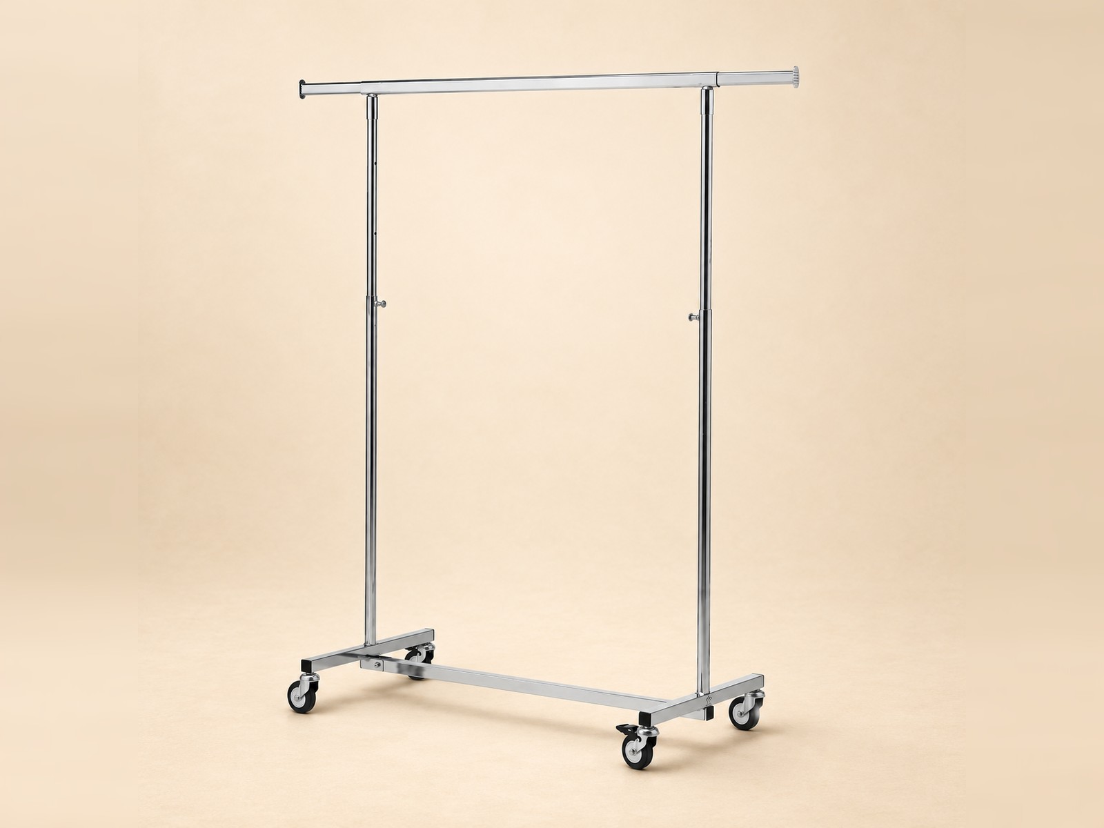 Chrome Clothing Rack with T-base