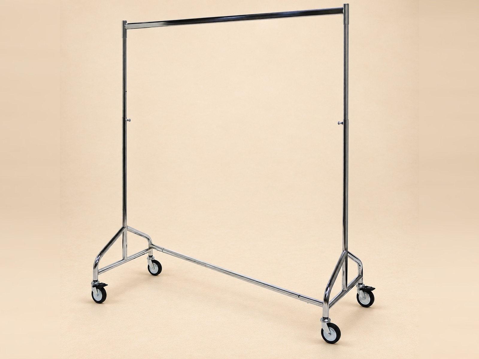Chrome Clothing Rack with A-frame base