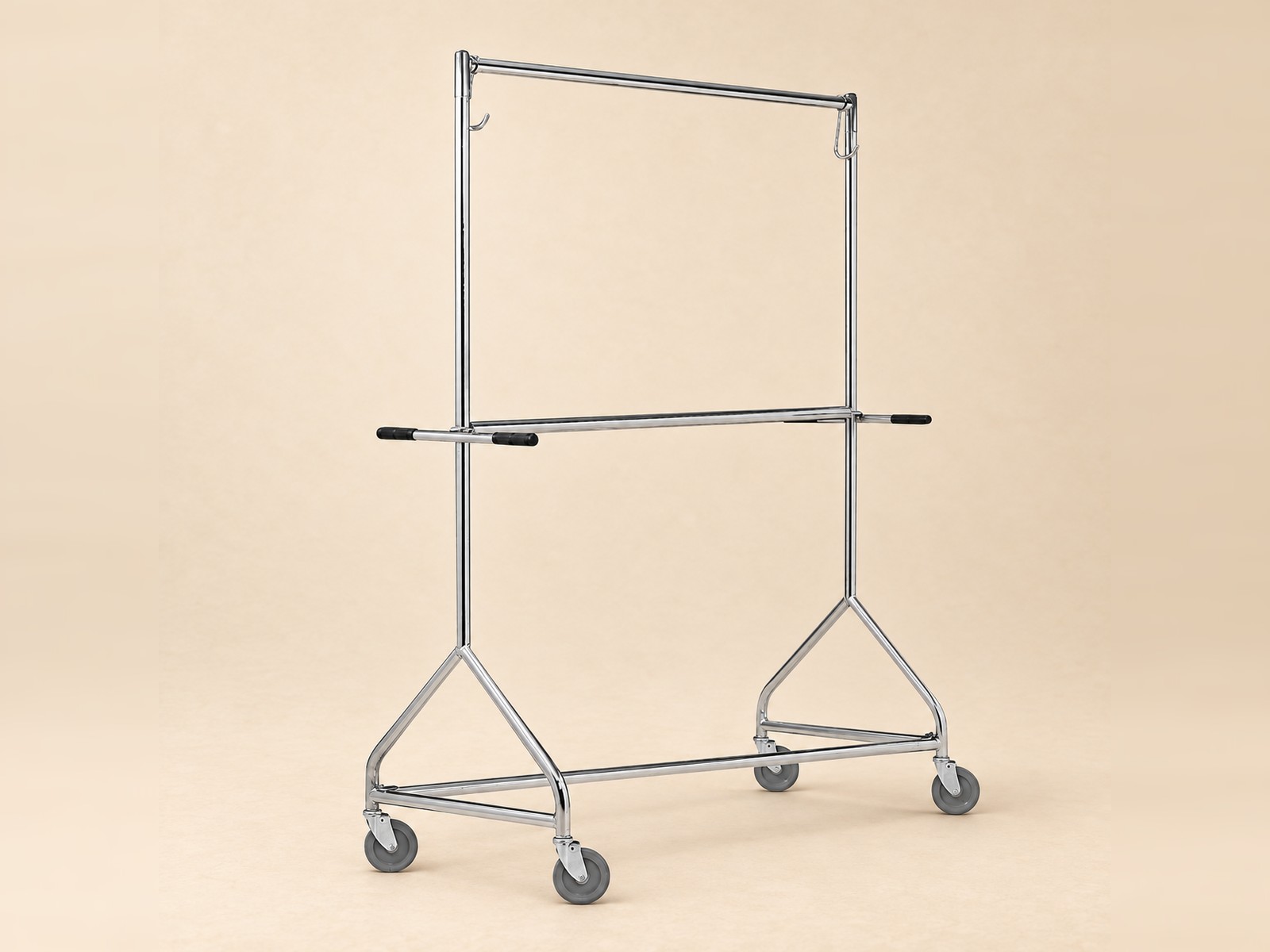 Chrome Clothing Rack with side handles